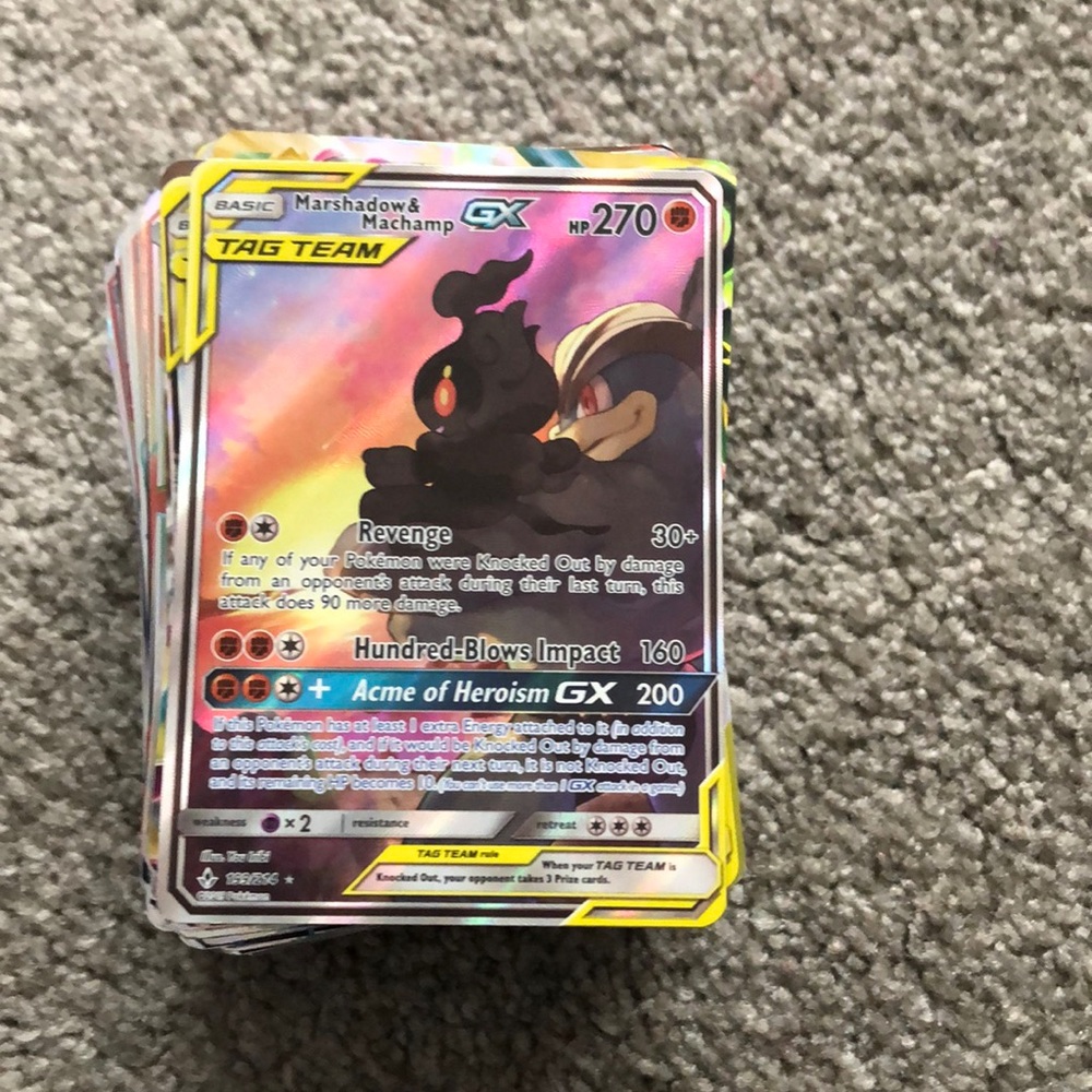 200 or more Pokémon gx ex mega brake tag teams